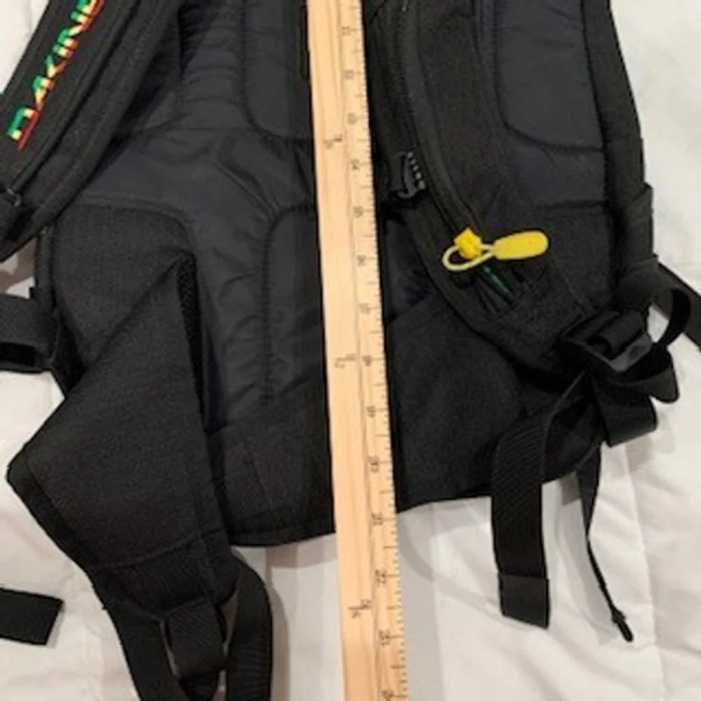 Dakine Heli Pack 11L Backpack Black Rasta Snowboard Ski Carry Daypack 8100700